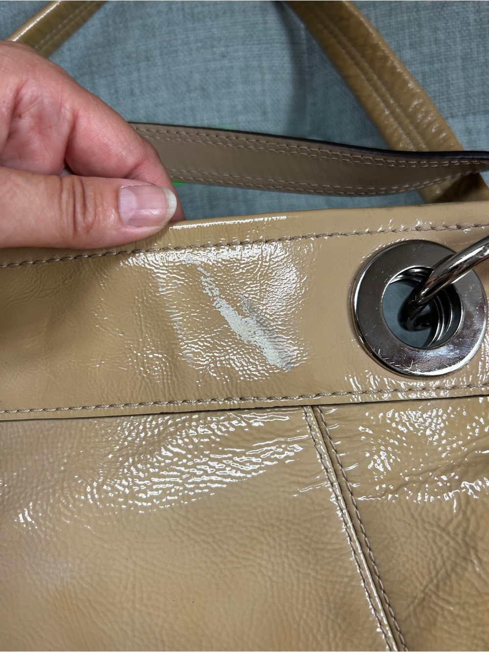 Coach Ashley Hippie F17953 Patent Leather Convertible Crossbody Bag Y2K - Picture 6 of 11